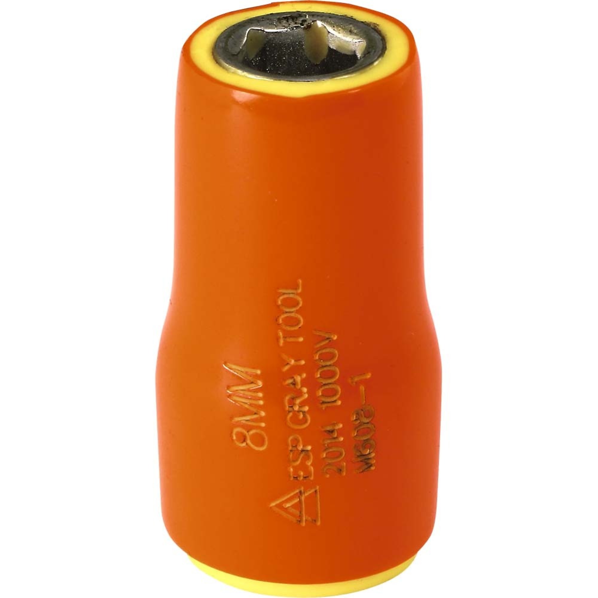 Gray Tools 8mm X 1/4" Drive, 6 Point Standard Length Socket, 1000V Insulated